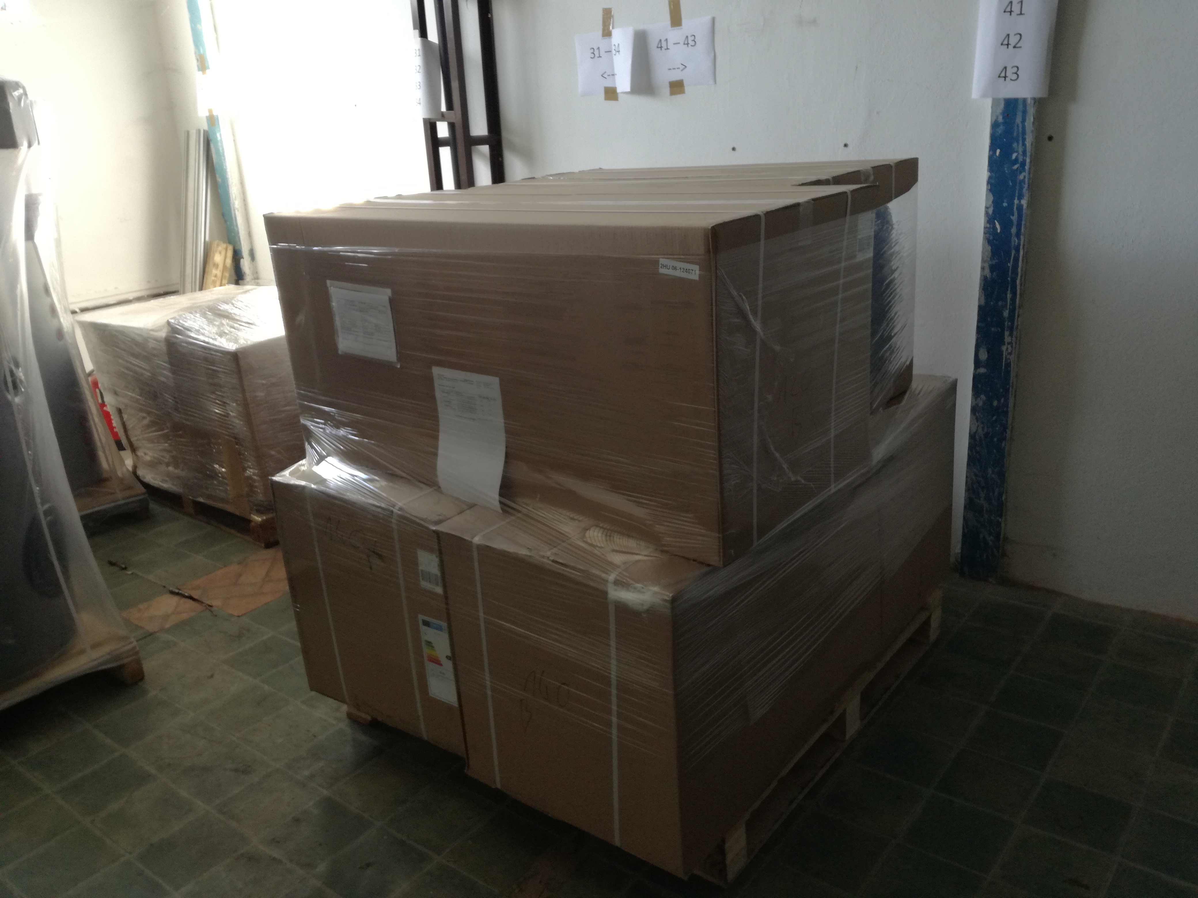 Raklapos áru kiszállítás előtt